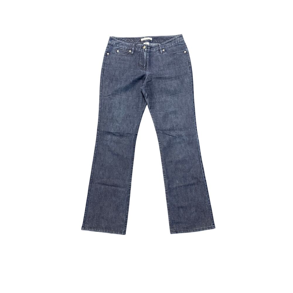 Kenneth Cole New York Woman's Wide Leg Dark Denim Jeans Size 6P